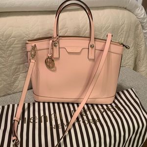Henri Bendel blush leather handbag